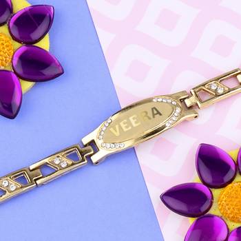 Rakhi Bracelet "VEERA" Daimond Stud For   Bhaiya/Brother/Bhai 1