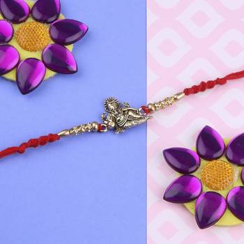 Stylish Classic  Look "GANESH JI" Pendant   Rakhi For  Bhaiya/Brother/Bhai 1