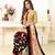 Beige printed crepe salwar