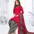 Red printed crepe salwar