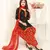 Black printed crepe salwar