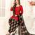 Maroon printed crepe salwar