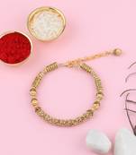 Designer Daimond Bracelet Kada  Bhabhi Rakhi  With Kumkum Chawal