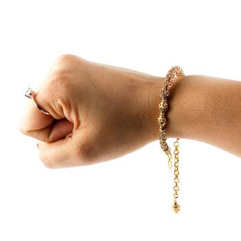 Designer Daimond Bracelet Kada  Bhabhi Rakhi  With Kumkum Chawal 3
