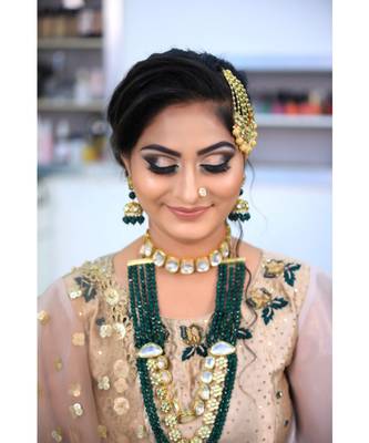 Golden Satin Wedding Wear Sider Lehenga Choli 2