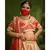 Red With Golden Raw Silk Baby Shower Bridle Lehenga Choli Dress