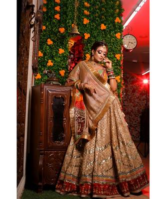 Golden Aplic Designer Bridal Lehenga Choli 1