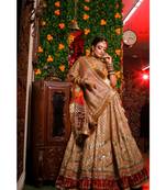 Golden Aplic Designer Bridal Lehenga Choli