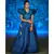 Blue Fancy Fabrics Plits Lehenga Choli
