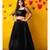 Net With Cotton Silk Black Lehenga Choli