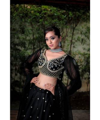 Black Hand Work Lehenga Choli 3