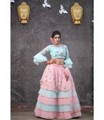 Olive Peach Designer Lehenga Choli