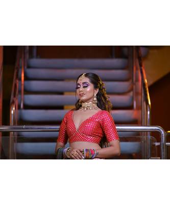 Peach White Designer Lehenga Choli Set For Women 4