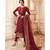Maroon embroidered silk salwar