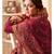 Maroon embroidered silk salwar