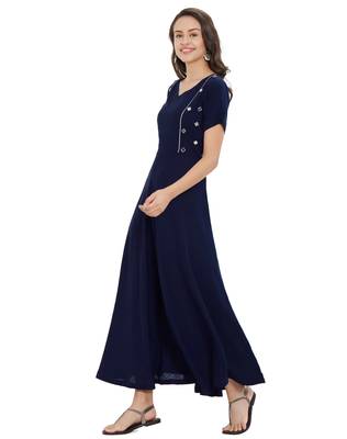 Blue printed rayon kurtas-and-kurtis 2