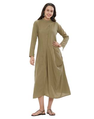 Beige printed rayon kurtas-and-kurtis 1