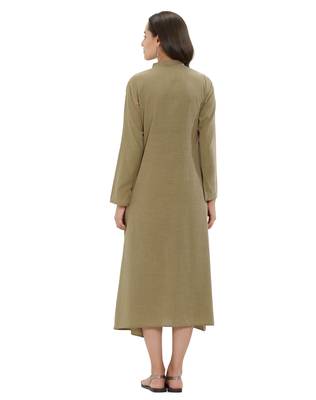Beige printed rayon kurtas-and-kurtis 3
