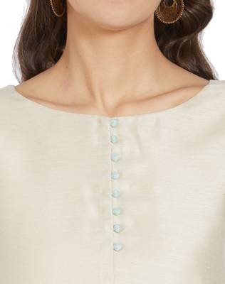 Cream printed art silk kurtas-and-kurtis 4
