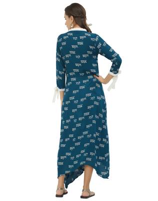 Blue printed rayon kurtas-and-kurtis 3