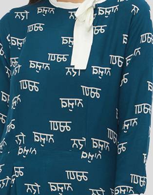 Blue printed rayon kurtas-and-kurtis 4