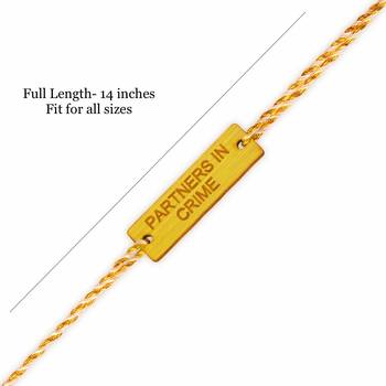 Designer Fancy Rakhi Set Gift Partner In Crime Funny Bhaiya Bhabhi Kids 4