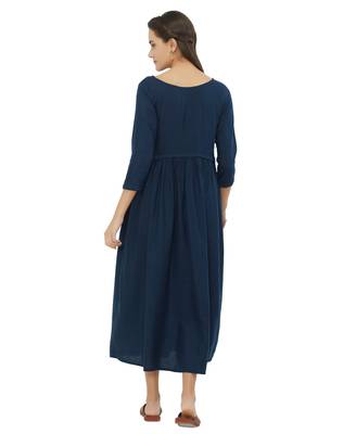 Blue printed cotton kurtas-and-kurtis 3
