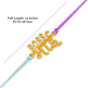 Designer Fancy Rakhi Set Gift Boss Bhaiya Bhabhi Kids 4