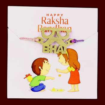 Designer Fancy Rakhi Set Gift Funny Shades Moustache Bhaiya Bhabhi Kids 2