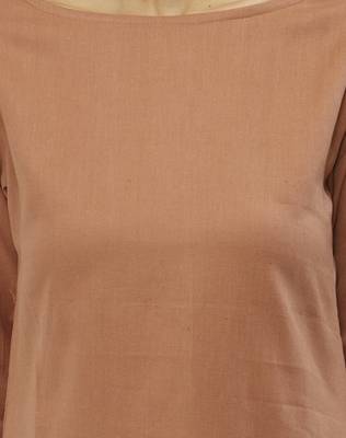 Brown printed cotton kurtas-and-kurtis 4