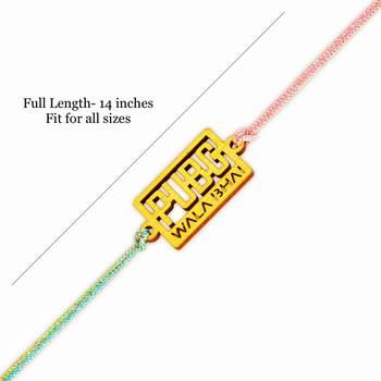 Designer Fancy Rakhi Set for Men Pubg Rakhi Bhai/ Bro/ Brother Slogan 4