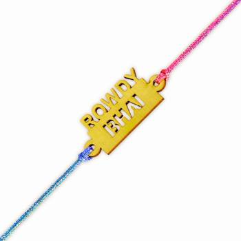 Designer Fancy Rakhi Set Gift Funny Rowdy Bhai Bhaiya Bhabhi Kids 1
