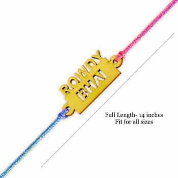Designer Fancy Rakhi Set Gift Funny Rowdy Bhai Bhaiya Bhabhi Kids 4