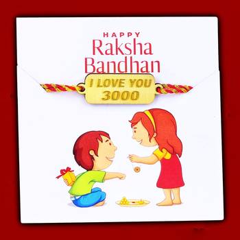 Designer Fancy Rakhi Set Gift Superhero I Love You 3000 Bhaiya Bhabhi Kids 2