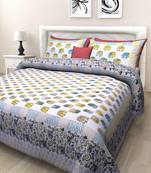 Grush Pure Cotton Printed Queen Size Bedsheet with 2 pillow covers