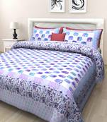 Grush Pure Cotton Printed Queen Size Bedsheet with 2 pillow covers