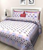 Grush Pure Cotton Printed Queen Size Bedsheet with 2 pillow covers