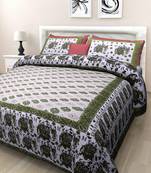 Grush Pure Cotton Printed Queen Size Bedsheet with 2 pillow covers