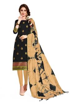 Black jacquard banarasi salwar