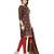 Brown jacquard banarasi salwar