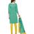 Turquoise jacquard banarasi salwar