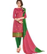 Red jacquard banarasi salwar