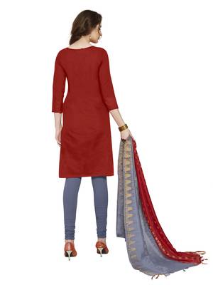 Red jacquard banarasi salwar 2