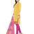 Yellow jacquard banarasi salwar