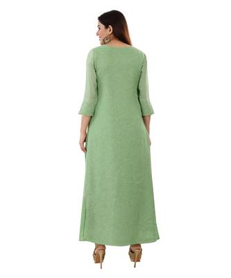 Light-sea-green embroidered cotton embroidered-kurtis 2