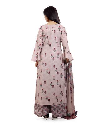 Light-brown embroidered cotton embroidered-kurtis 2