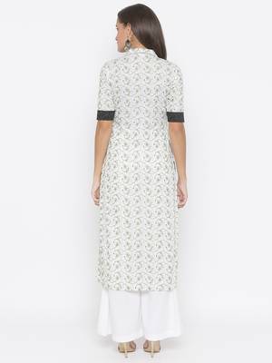 Black embroidered cotton party-wear-Kurti 4