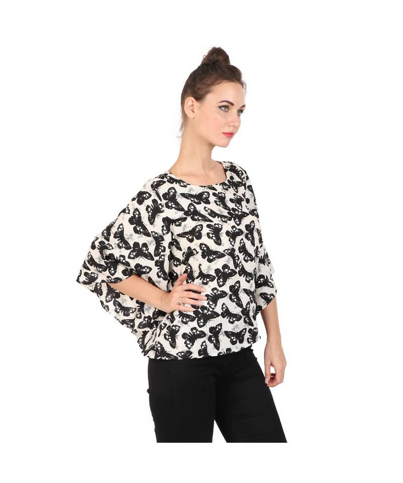 multicolor plain crepe tops