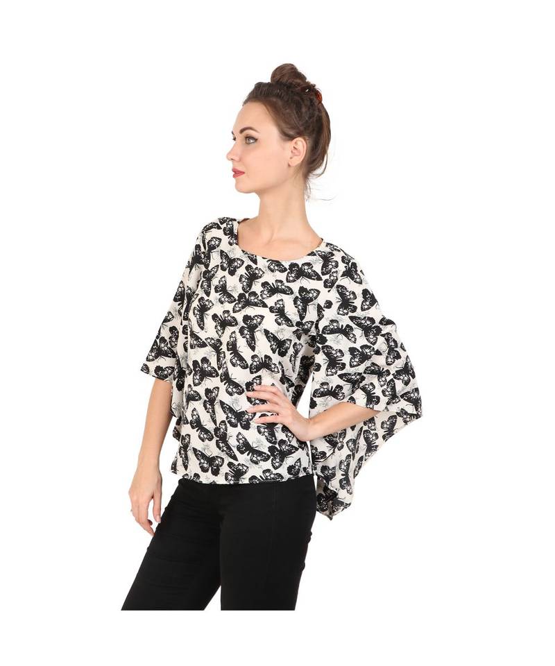 multicolor plain crepe tops