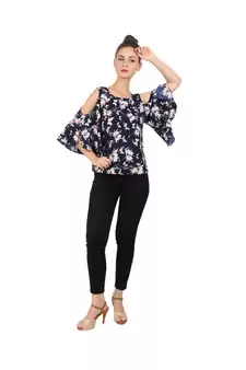 multicolor plain crepe tops